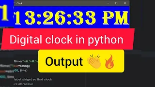 Make a digital clock in python tkinter tutorial for beginners