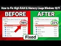 How to Fix High Ram and Memory Usage in Windows