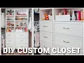 DIY CUSTOM CLOSET BUILD SMALL CLOSET CLEAN OUT ORGANIZATION BUDGET CLOSET SYSTEM INSTALLATION