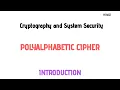 Polyalphabetic Cipher Substitution Cipher Techniques Introduction in Hindi CSS
