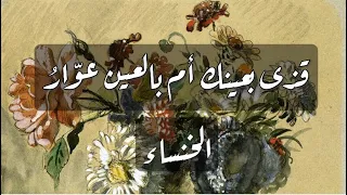 قذى بعينك أم بالعين عوار   الخنساء دندنها