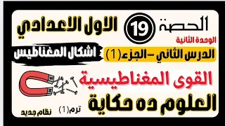 حصة19 درس القوى المغناطيسية جزء1 علوم أولى اعدادي اشكال المغناطيس منى عزام 