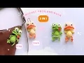 Download Lagu [2 in 1] - Crochet frog and duck key chain 🐸 🐥 HOT TREND 🔥 Cute \u0026 Easy -  Beginner friendly #movadiy