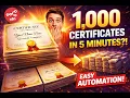 Generate 1000 Certificates in 5 Minutes FREE Automation with n8n