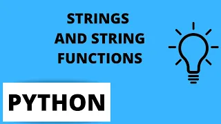 Python Tutorial For Beginners 6 - Strings and String Functions in Python