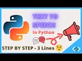 Text to Speech in Python - Convert Text to Speech in Python
