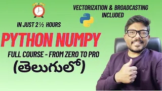 Python NumPy Full Course in Telugu Complete NumPy Tutorial for Beginners