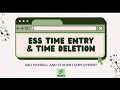 ESS Time Entry Deletion for End Users