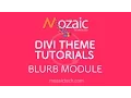 How to use the Blurb Module in the Divi Visual Builder