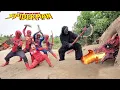 Scary Video, 5 brave Spider-Man team up with King Kong destroy the ferocious Fire Dragon