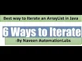 Different ways of iterating an ArrayList Important Java Interview Question