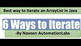 Different ways of iterating an ArrayList Important Java Interview Question