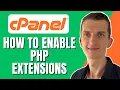 How to Enable Php Extensions in Cpanel 2023