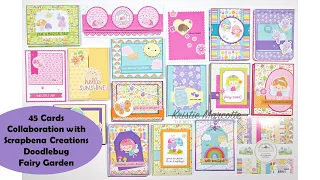 45 Cards Collaboration with Scrapbena Creations Doodlebug Fairy Garden