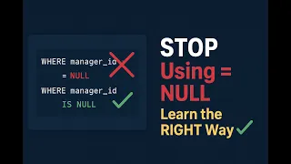 Master NULL in SQL IS NULL vs NULL Explained Clearly