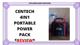 Centech 4in1 Portable Power Pack Review camping must have
