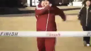 A funny gif a girl in running