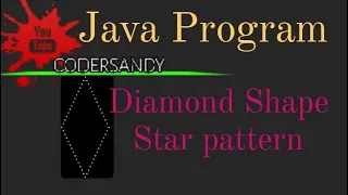 Print Diamond Shape Starpattern program in java l