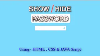 Password Toggle With Basic Javascript With Source Code For Beginners