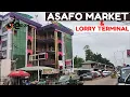 Asafo Market Lorry Terminal in Kumasi Ghana