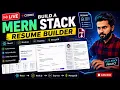 Build a MERN Stack Resume Builder React Node js MongoDB Express Full-Stack Project