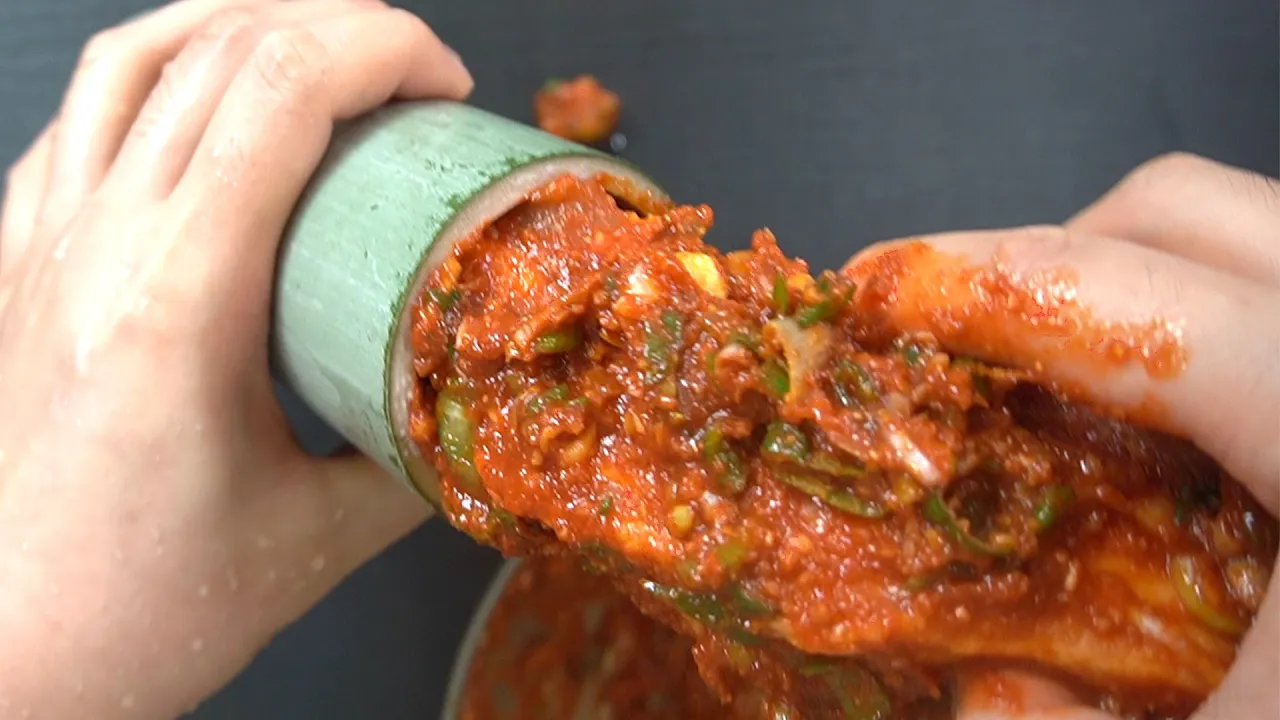 죽통 된장 삼겹살