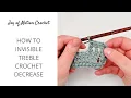 How To Invisible Treble Crochet Decrease