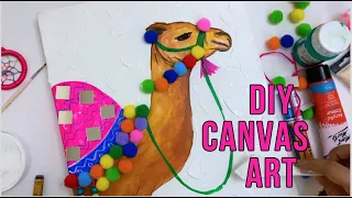 Download Easy DIY 3D Canvas Wall Decor// 3D Camel//Mixed Media Art MP3