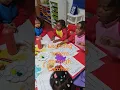 Making learning fun using letters printed to paint and identifying letters