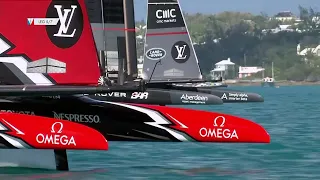 Sailing World on Water Feb 19.21 18 Footer Capsize, ACE v COR The Fight, Skiffs at speed