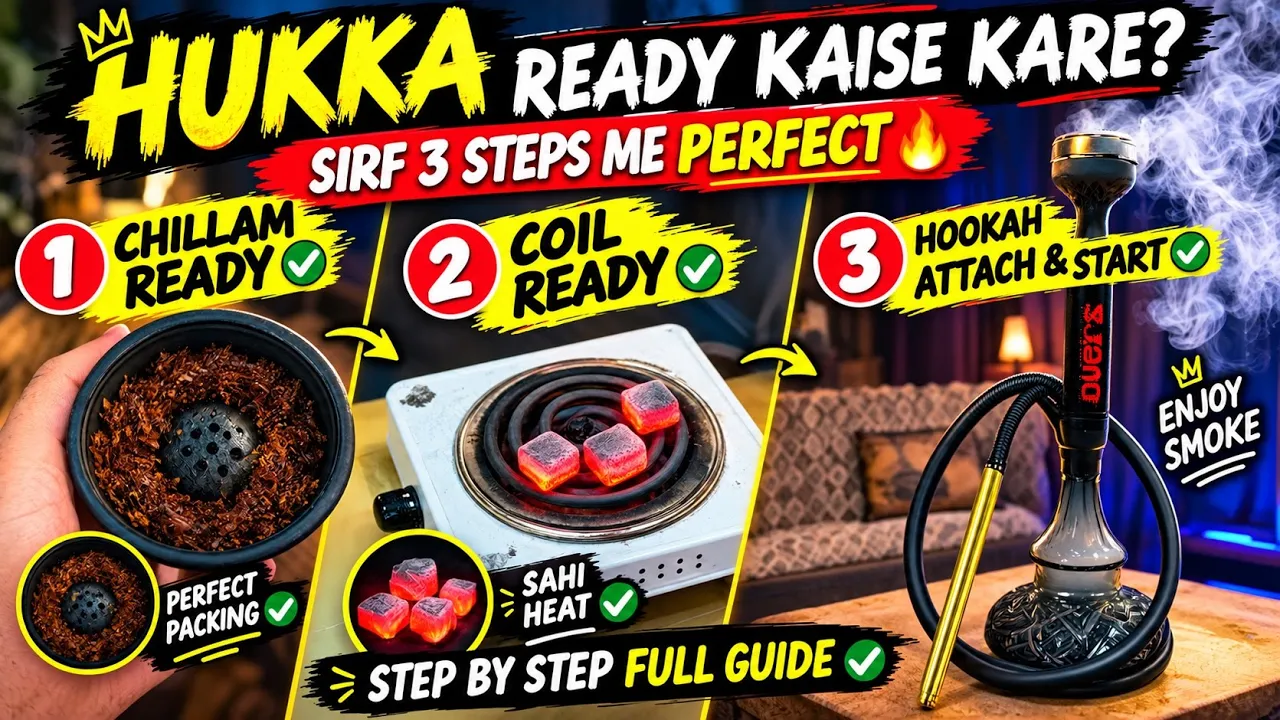 Hukka Ready Kaise Kare? 🔥 Sirf 3 Steps Mein Perfect Setup!
