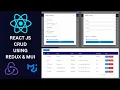 React JS CRUD Actions using REDUX Pattern MUI Design JSON SERVER API