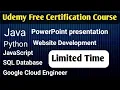 Udemy Free Certification Couses Hurry Up 100 Free for Limited time Chandan Patel