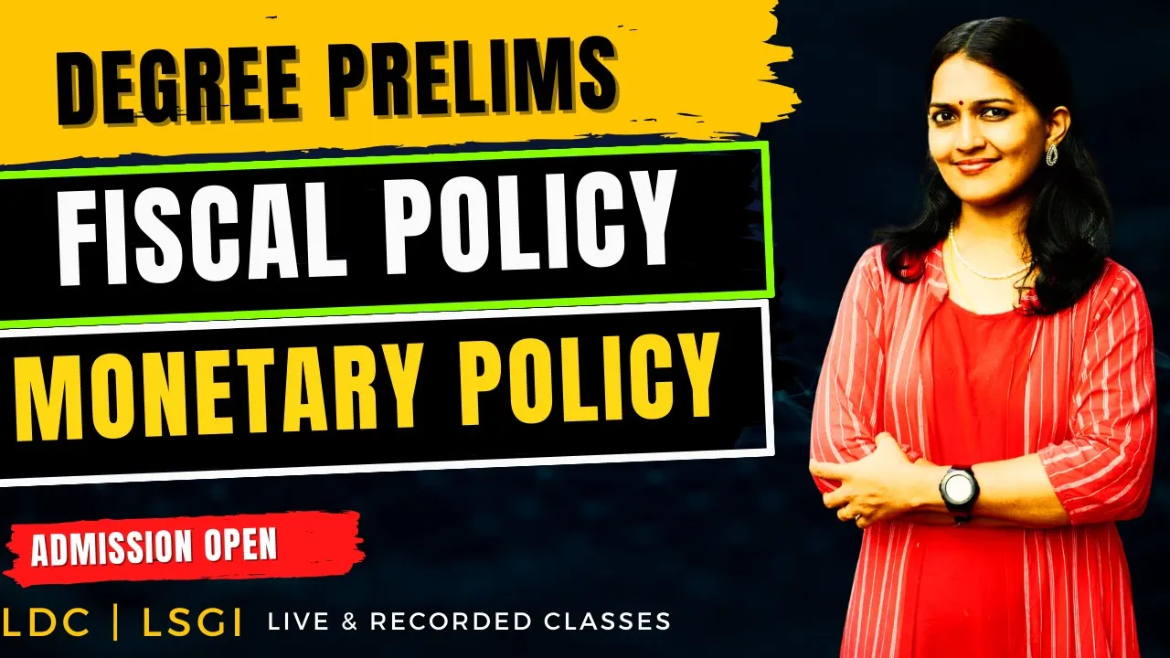 Kerala PSC | Degree Prelims | Fiscal Policy, Monetary Policy |Lsgs /LDC #pscexamguide