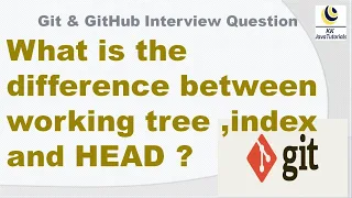 What is the difference between working tree index and HEAD Git and GitHub Interview question