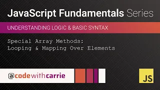 Special Array Methods Looping and Mapping Over Elements JavaScript Fundamentals Series