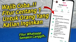 how to make whatsapp show one checkmark for specific people new whatsapp features 2024