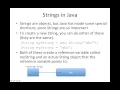 Overview of Strings in Java
