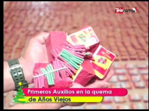 Primero auxilios en la quema de años viejos