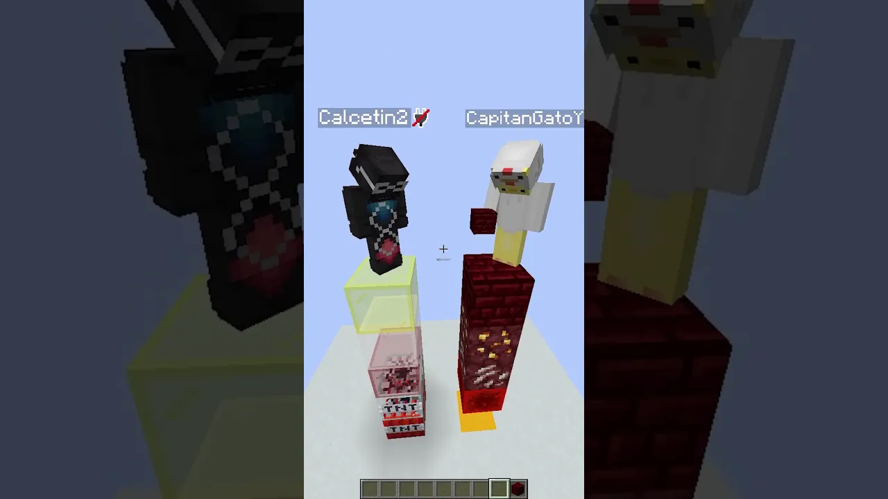 Cap y Calce ADIVINAN el bloque #minecraft #shorts