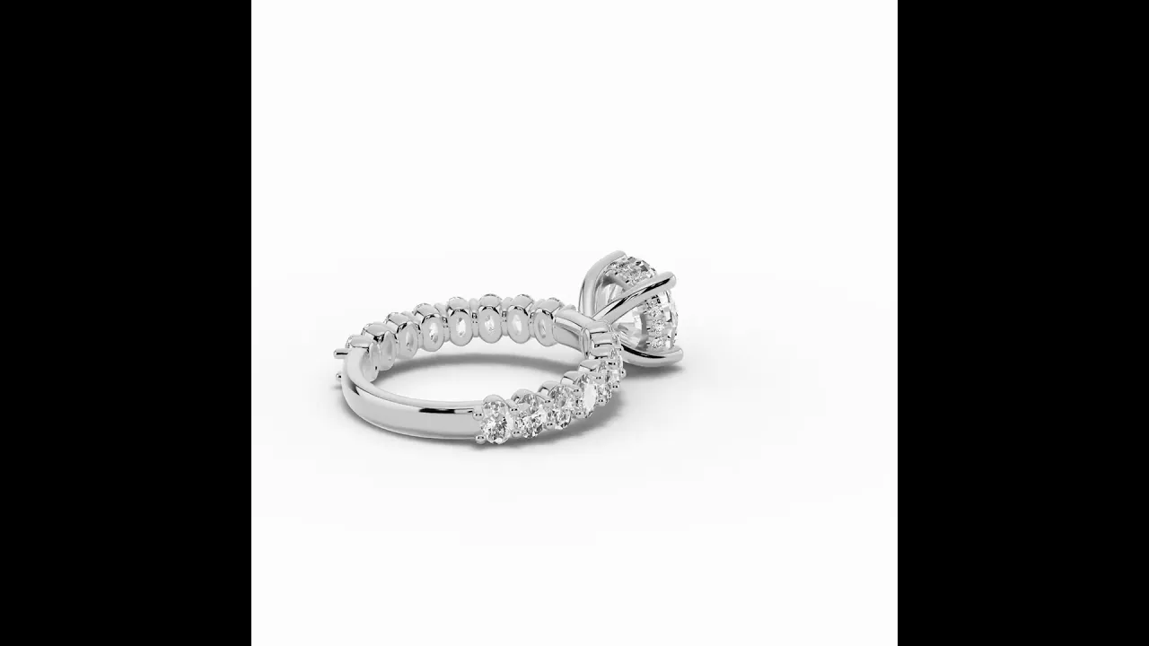 Round Aurielle Crown Engagement Ring