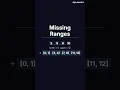 Missing Ranges LeetCode 163 Optimal O n Solution