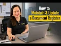 How to Maintain Update a Document Register Practical Guide for Document Controllers
