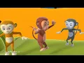 Five Little Monkeys Jumping on the bed - 3D Animation English Nursery rhyme for children