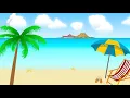 Animated cartoon Beach Scene background