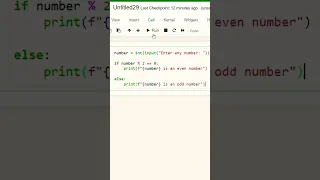 Even and Odd Numbers With Python