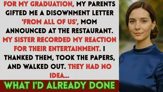 My Parents Gave Me Disownment Papers For My Graduation Until The CEO Called My Name They Froze 