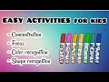 Easy Activities to Improve Concentration Focus Color Shape Recognition for Kids
