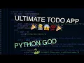 I built a Todo app with PYTHON it s STUPIDLY POWERFUL