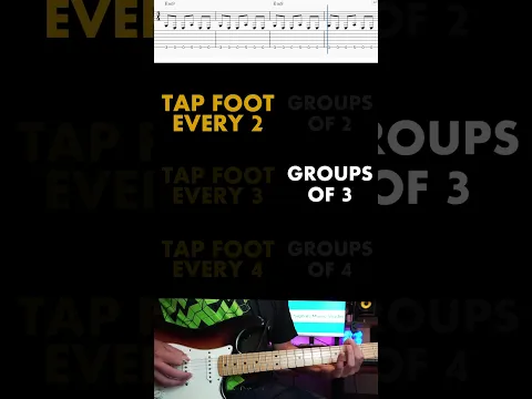 Simple 2:3 and 3:4 Polymeter #musictheory #metal #guitar